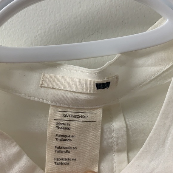 White cotton/ silk blouse size: XS - Picture 7 of 10